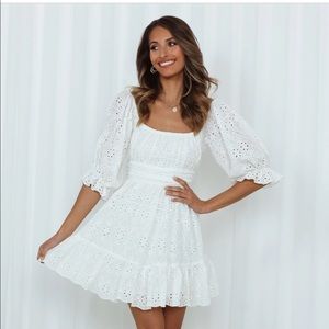 Hello Molly Too Lovely Dress White